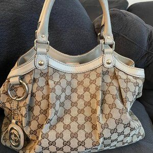 White Gucci Sukey Handbag